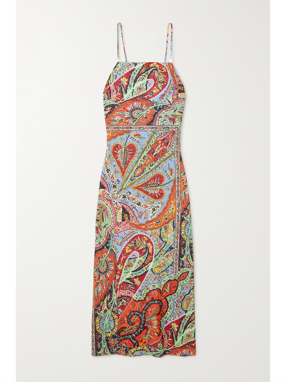 Rhode Molly Paisley Backless Maxi Slip Dress Like New
8